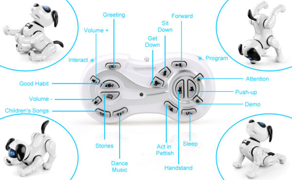 Life Size Electronic Intelligent Pets Ai Robo Smart Dog Toy Rc Robot for Sale Walking Stunt Kids Sing Dance Robots Dog Toys - Image 8