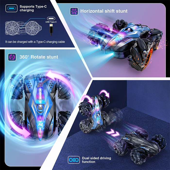 Double Rc Double-Sided Spray Light F1 Car Sided Trucks Toy Water Rc Drift Cars With Cool Lighting - Image 3