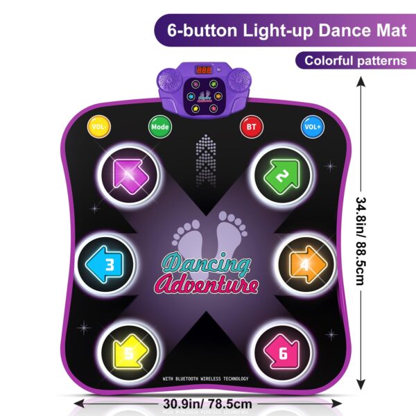 Button Wireless Bluetooth Musical Play Mats Dancing Challenge Play Mat Electronic Blanket Touch Dance Mat Toys - Image 14