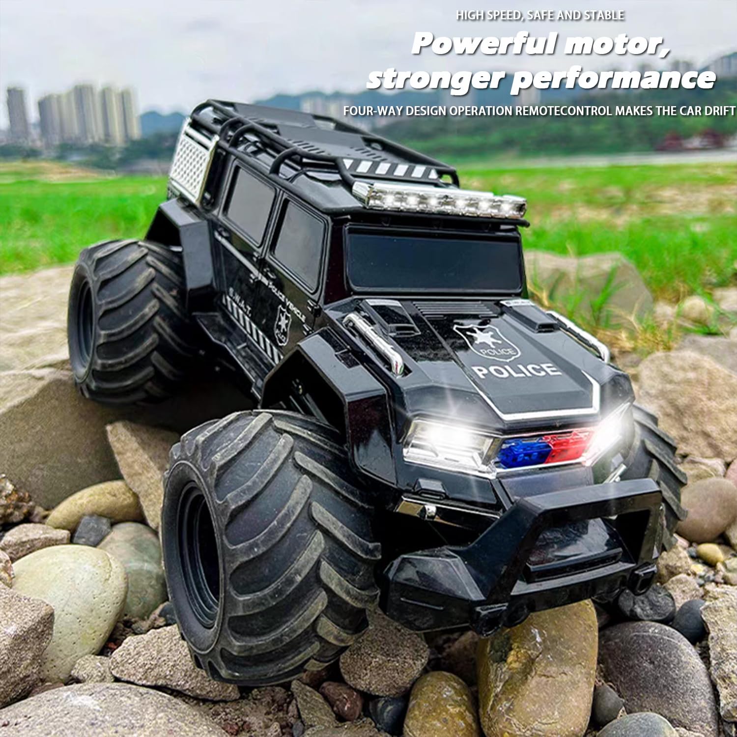 Top Powerful Battery Driven Waterproof 4WD Monster Off Road 24GHz Fast Racing Toys Amphibious RC Cars - Image 3