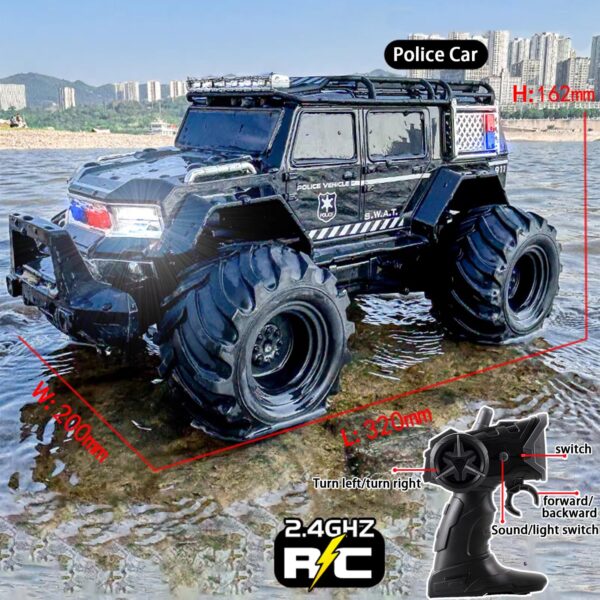 Top Powerful Battery Driven Waterproof 4WD Monster Off Road 24GHz Fast Racing Toys Amphibious RC Cars - Image 12