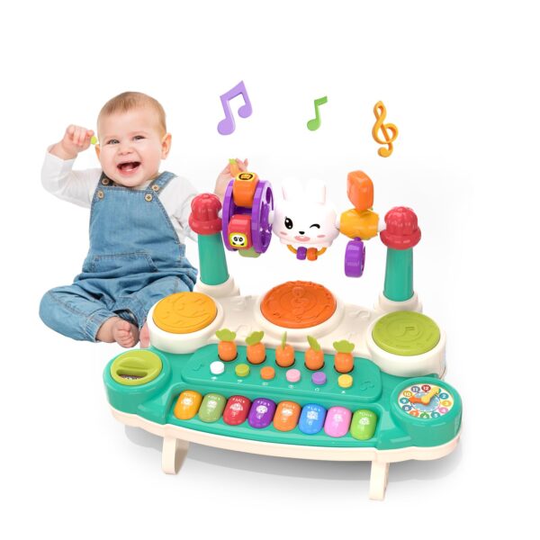 20-in-1 Musical Rabbit Piano Toy Early Education Instrument Plastic Animal Sound Electronic Piano Toy - Image 2