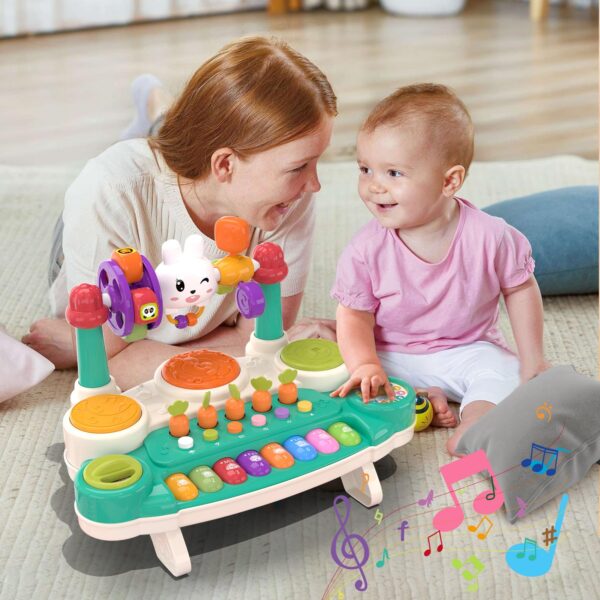 20-in-1 Musical Rabbit Piano Toy Early Education Instrument Plastic Animal Sound Electronic Piano Toy - Image 14