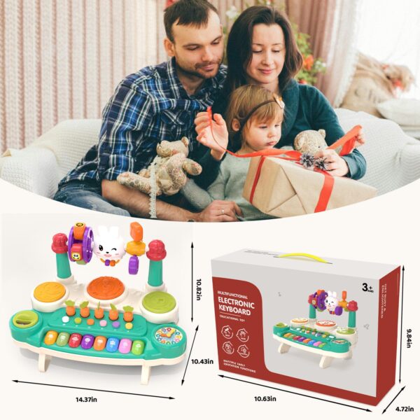20-in-1 Musical Rabbit Piano Toy Early Education Instrument Plastic Animal Sound Electronic Piano Toy - Image 12