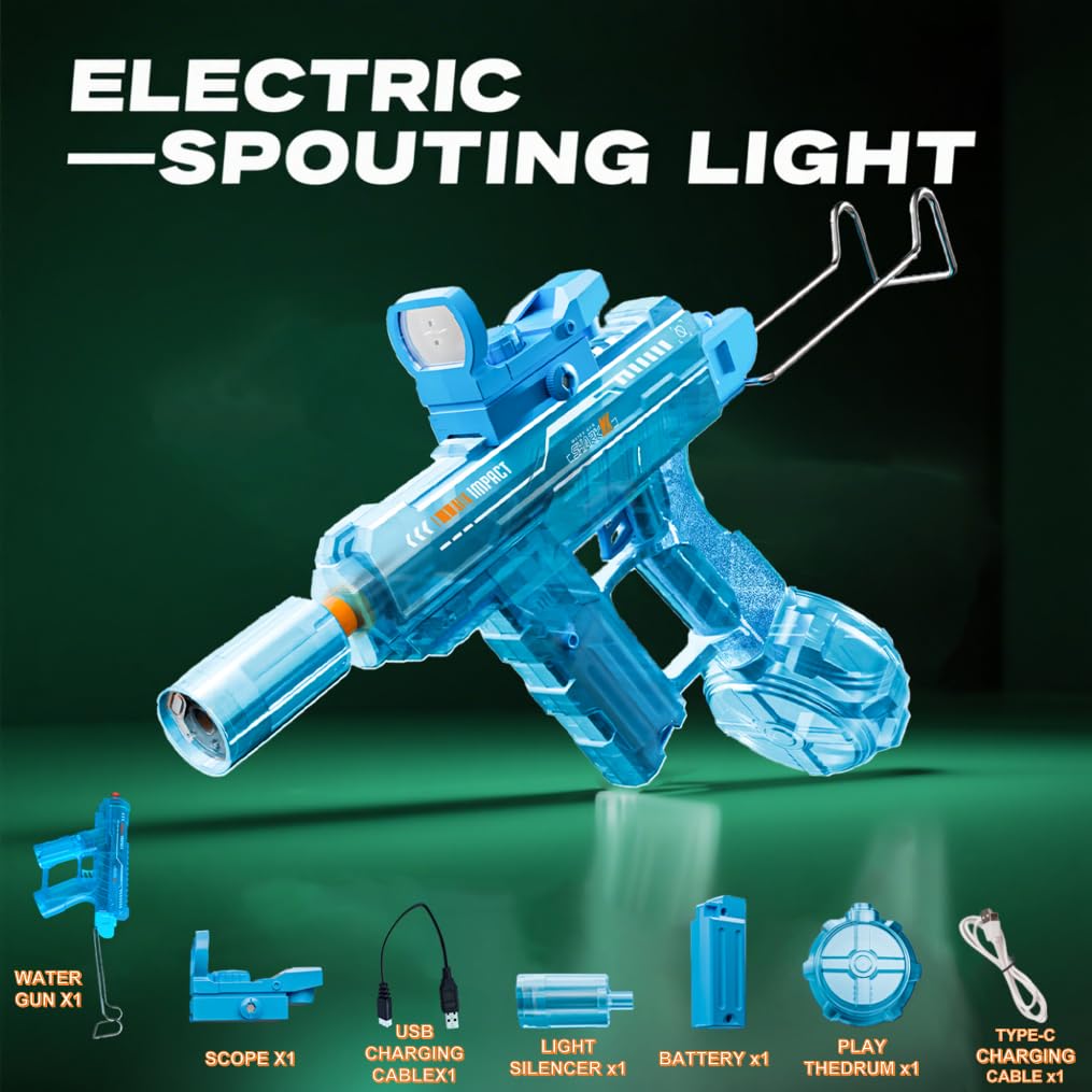 Wholesale Mini Uzi Electronic Automatic Water Pistol Toy Outdoor Shooting Games Rechargeable Automatic Water Gun - Image 9