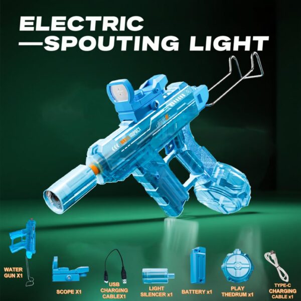 Wholesale Mini Uzi Electronic Automatic Water Pistol Toy Outdoor Shooting Games Rechargeable Automatic Water Gun - Image 10