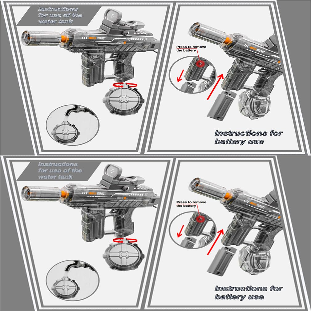 Wholesale Mini Uzi Electronic Automatic Water Pistol Toy Outdoor Shooting Games Rechargeable Automatic Water Gun - Image 3