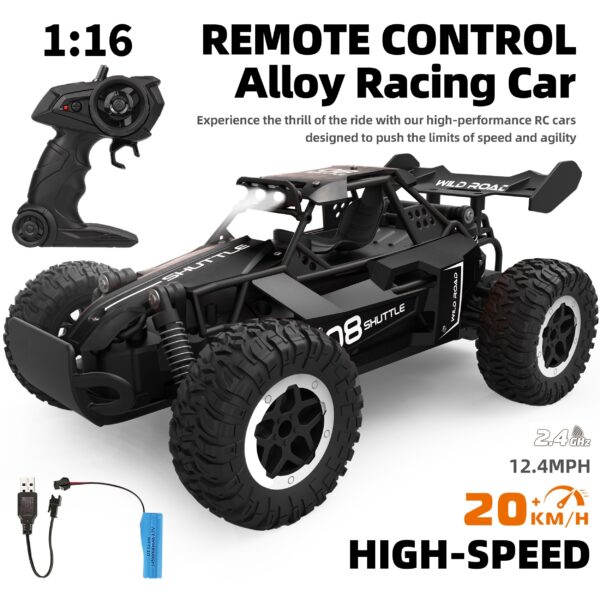 1:16 Cheap High-Speed Buggy Racing 2.4G Alloy 5CH Remote Control Off-road Toy Car - Image 19