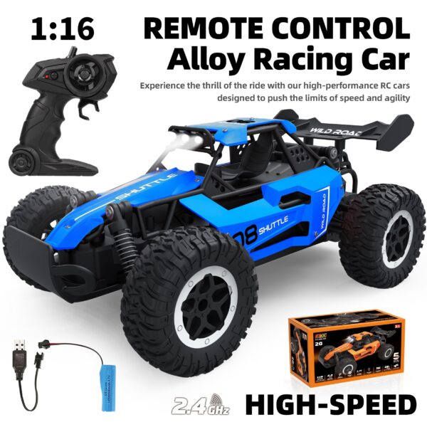 1:16 Cheap High-Speed Buggy Racing 2.4G Alloy 5CH Remote Control Off-road Toy Car - Image 16