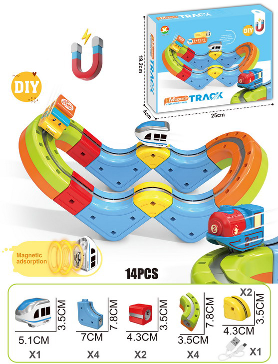 DIY Magnetic Train Rail Track Building Kits 3D Flexible Race Track Magical Train Set Railway Building Block Toys Magic Track Toys - Image 13
