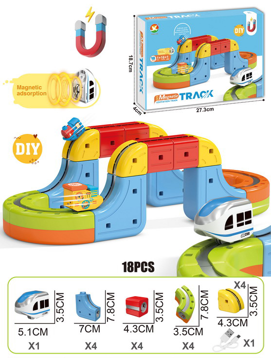DIY Magnetic Train Rail Track Building Kits 3D Flexible Race Track Magical Train Set Railway Building Block Toys Magic Track Toys - Image 12