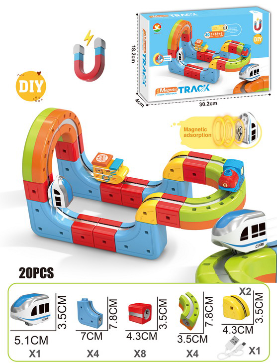 DIY Magnetic Train Rail Track Building Kits 3D Flexible Race Track Magical Train Set Railway Building Block Toys Magic Track Toys - Image 11