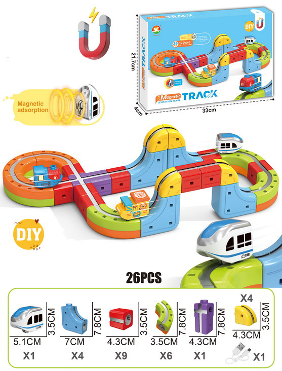 DIY Magnetic Train Rail Track Building Kits 3D Flexible Race Track Magical Train Set Railway Building Block Toys Magic Track Toys - Image 10