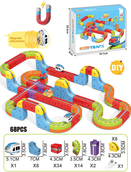 DIY Magnetic Train Rail Track Building Kits 3D Flexible Race Track Magical Train Set Railway Building Block Toys Magic Track Toys - Image 7
