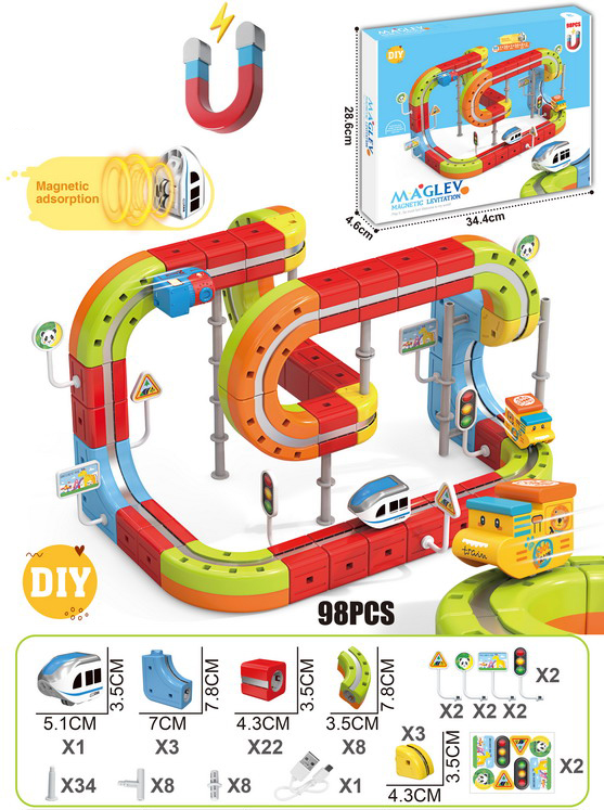 DIY Magnetic Train Rail Track Building Kits 3D Flexible Race Track Magical Train Set Railway Building Block Toys Magic Track Toys - Image 3