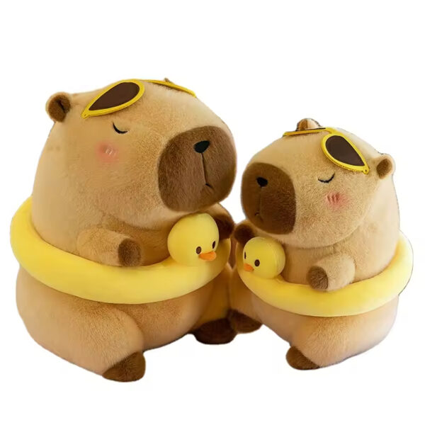 Bulk Stuffed Animals Yellow Duck Swim Ring Capibara Kawaii Stuffed Animals Toy Beachwear Capybara Plush Toy - Image 2