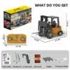 2 in 1 Transformable Lift Fork & Hook Mini RC Construction Vehicles Rechargeable 1/64 Mini Rc Forklift Truck - Image 23