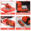 Fire Station Toys Building Block Set Diecast Garage Track Alloy Metal Design Parking Lot Game Plastic Toy - Image 18