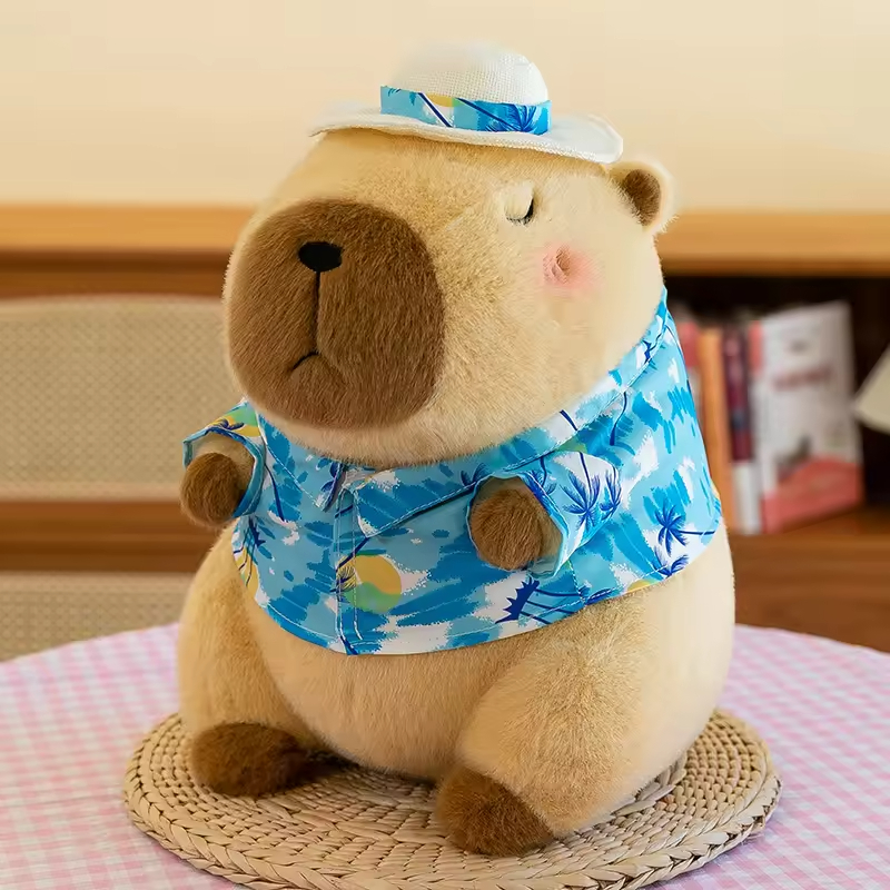 Bulk Stuffed Animals Yellow Duck Swim Ring Capibara Kawaii Stuffed Animals Toy Beachwear Capybara Plush Toy - Image 7