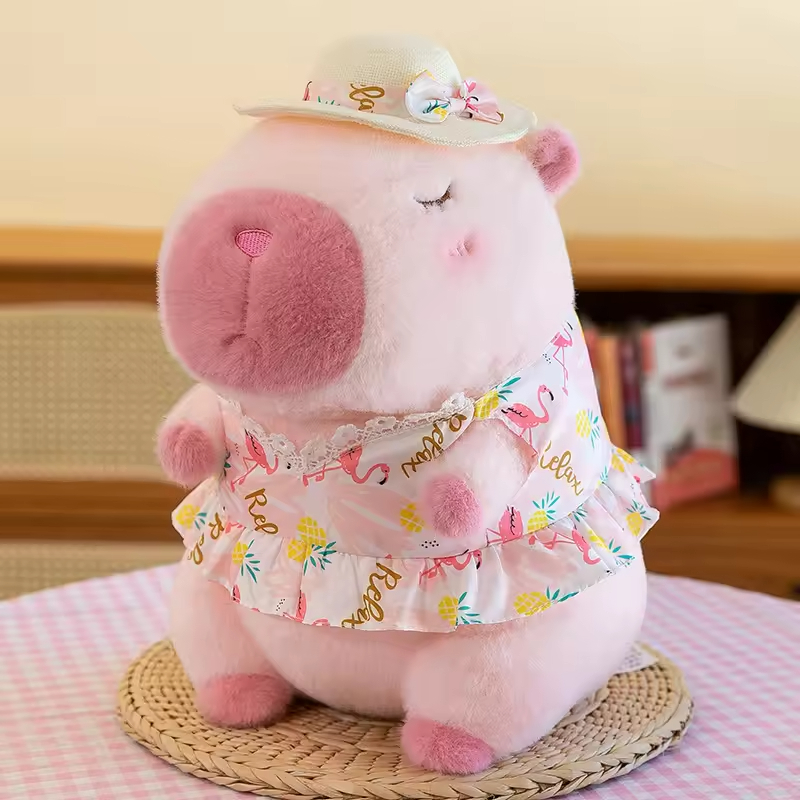 Bulk Stuffed Animals Yellow Duck Swim Ring Capibara Kawaii Stuffed Animals Toy Beachwear Capybara Plush Toy - Image 5