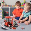 Fire Station Toys Building Block Set Diecast Garage Track Alloy Metal Design Parking Lot Game Plastic Toy - Image 16