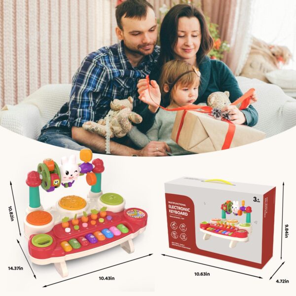 Musical Rabbit Piano Toy Early Education Instrument Plastic Animal Sound Electronic Piano Toy - Image 12